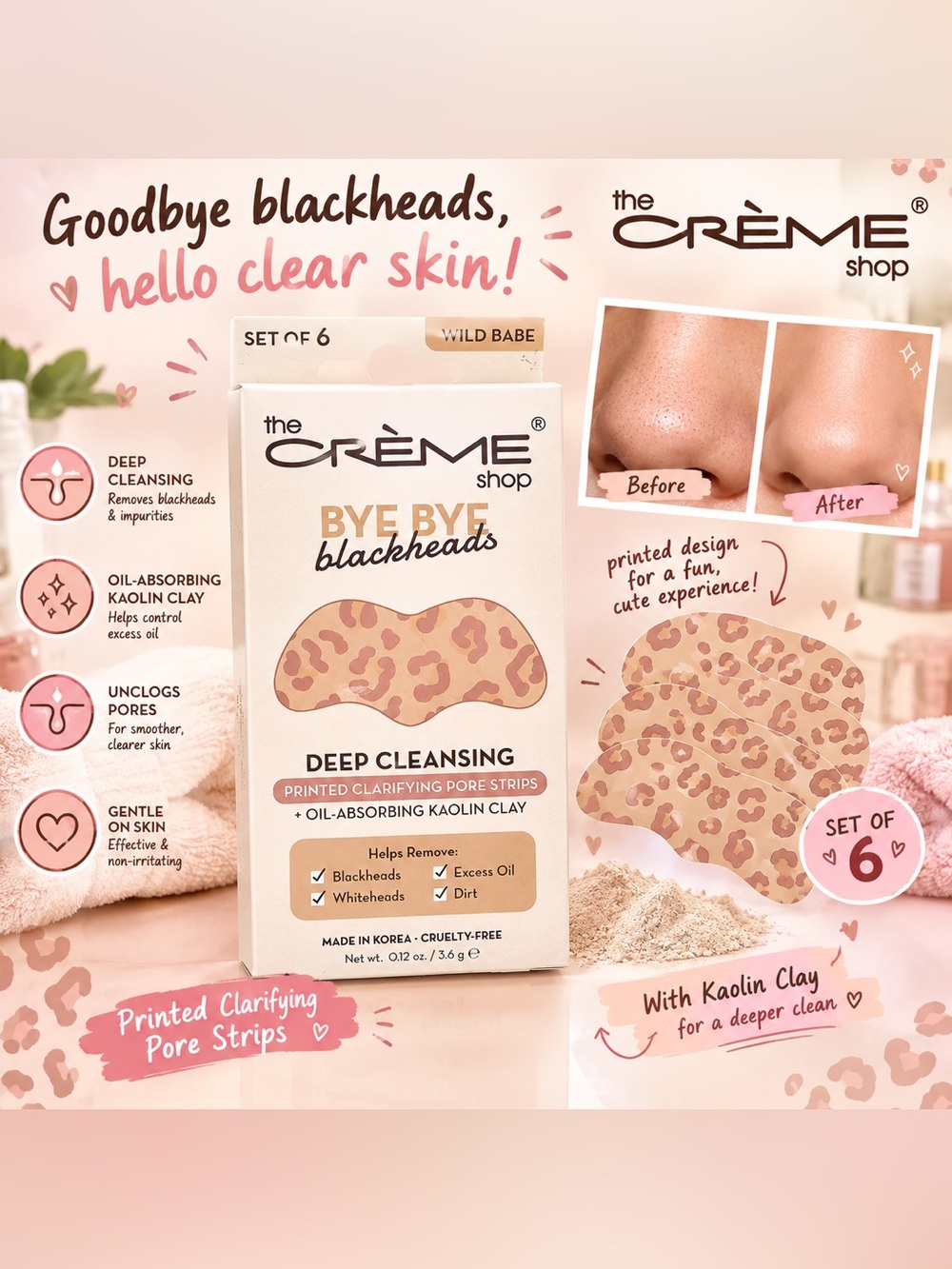 The Crème Shop Bye Bye Blackheads Deep Cleansing Pore Strips